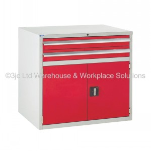 Euroslide Storage Cabinet 2 Drawer & Cupboard 825mm